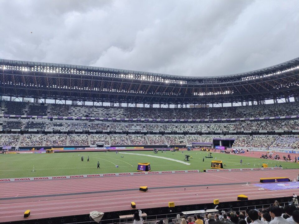 Japan's National Stadium in Tokyo during the 2025 World Athletics Championships