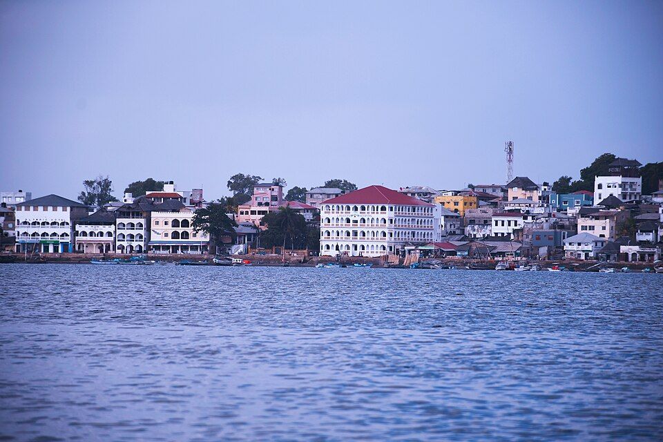 Langoni Hospital on Lamu Island, seen from the water