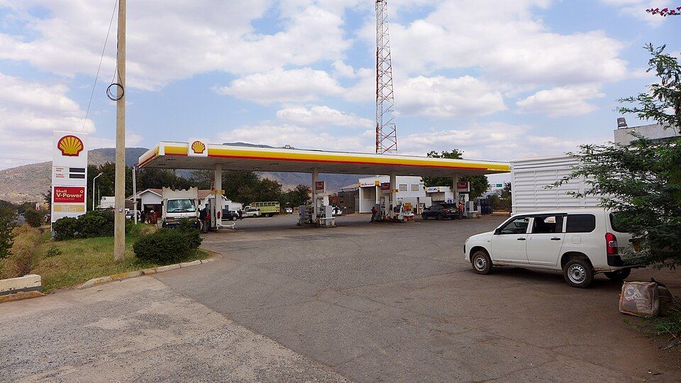 A Shell service station in Voi