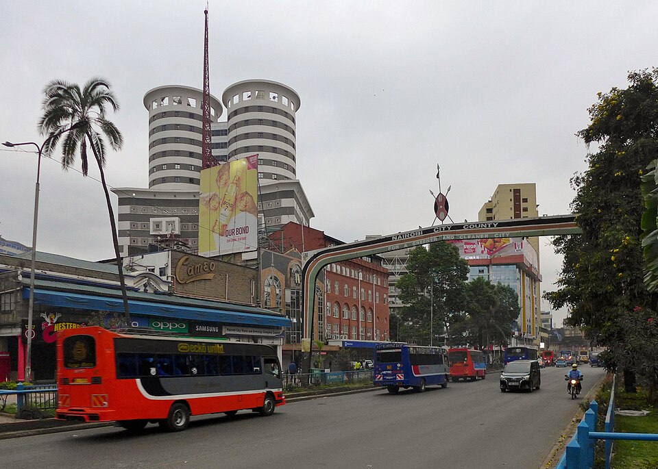Kenyatta Avenue in Nairobi's central business district