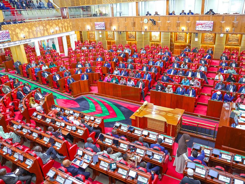MPs seated in the National Assembly chamber in Nairobi