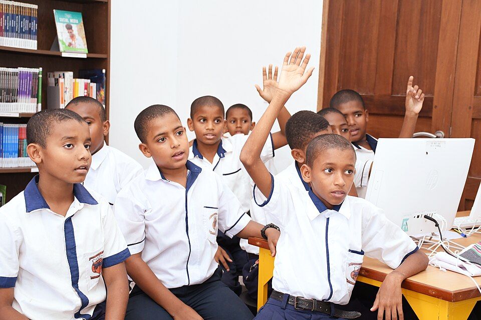 Pupils at Shela Primary School, Lamu County