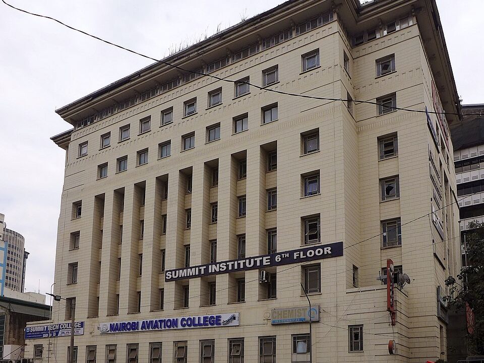 Bank House on the corner of Moi Avenue and Kenyatta Avenue, Nairobi