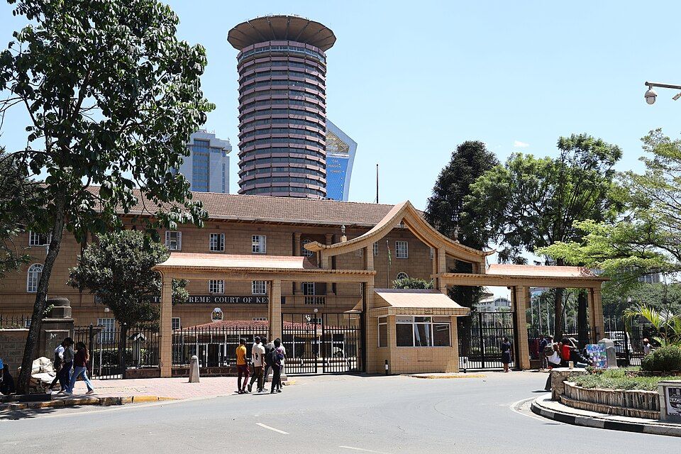 The entrance to the Supreme Court of Kenya in Nairobi